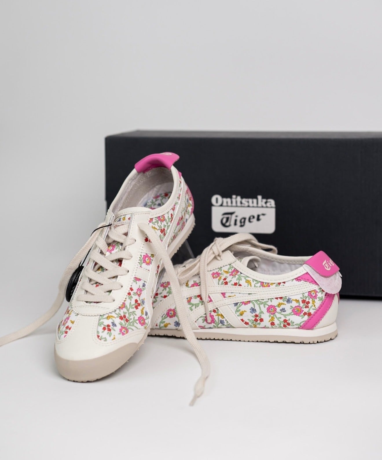 WMNs Mexico 66 Lace Up Cream Pink Floral